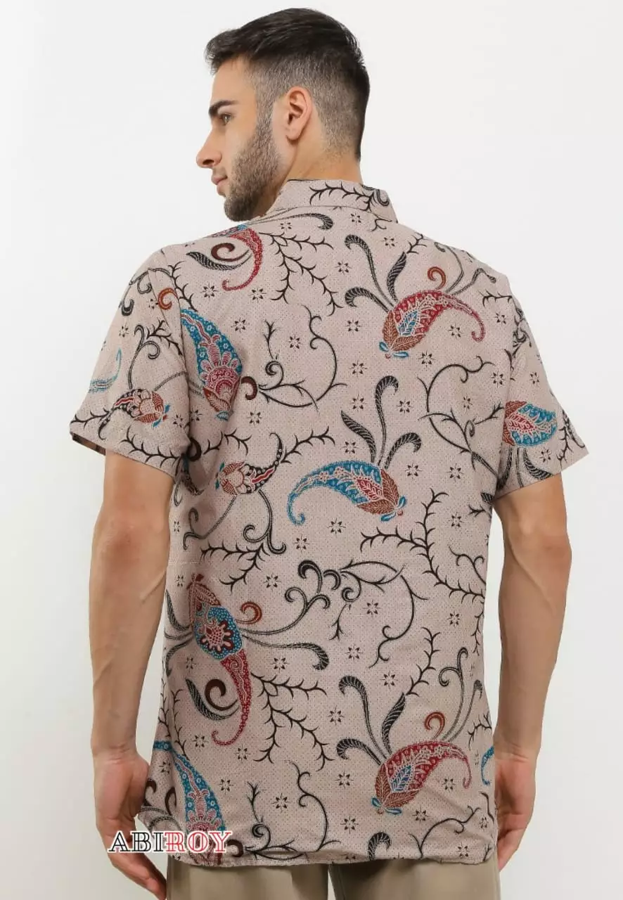 Kemeja Batik Pria Premium Slimfit Elegant Modern Lengan Pendek Dihyan