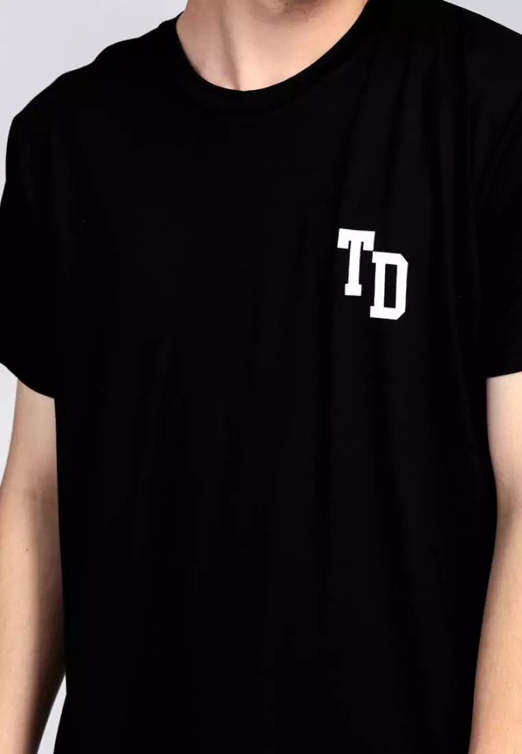 MTI10 Kaos Pria Simple Jepang Distro Td Dakir Hitam