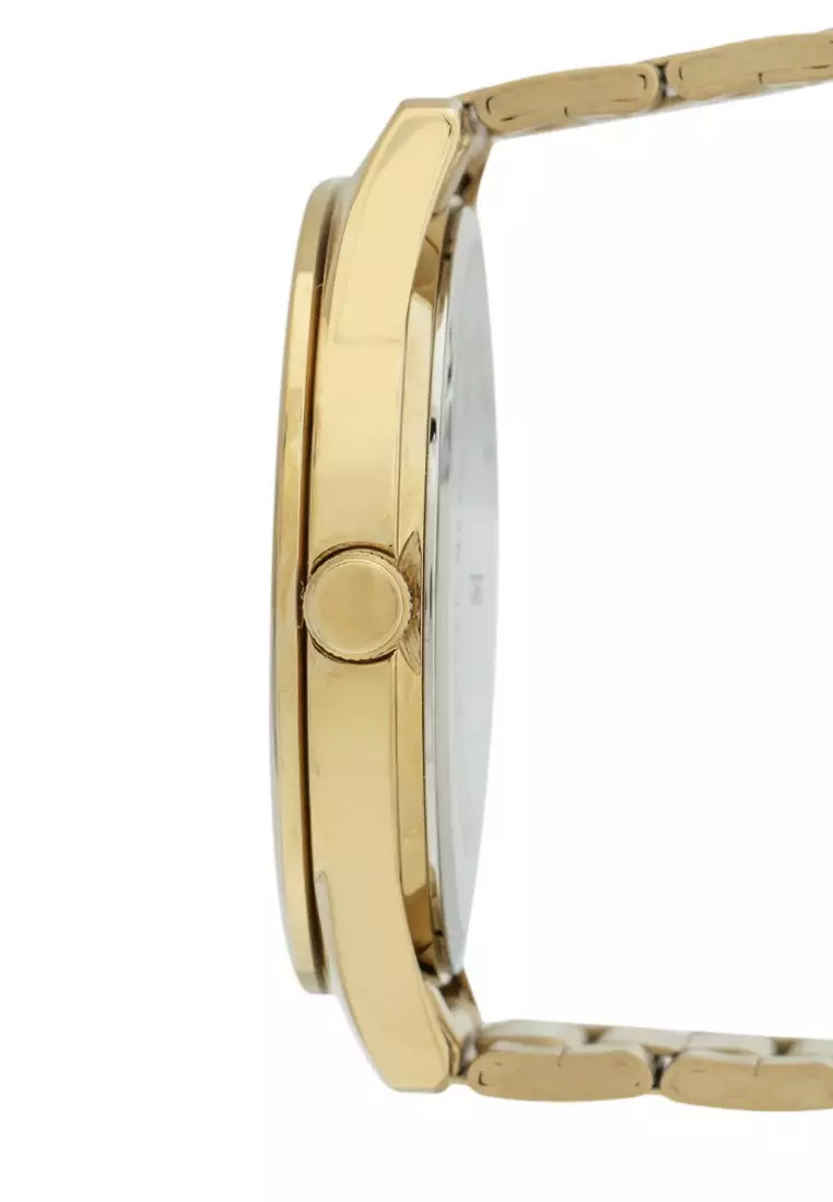 Casio Jam Tangan Pria - Gold Black - Stainless Steel - MTP-V005G-1B