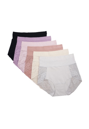 Kiss & Tell multi 6 Pack Salvia Cotton with Lace Panties Bundle A BAAABUS8C66C5BGS_1
