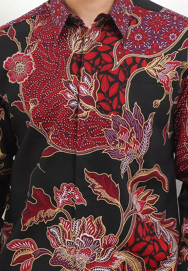 Kemeja Body Fit Batik Sawat Rambat