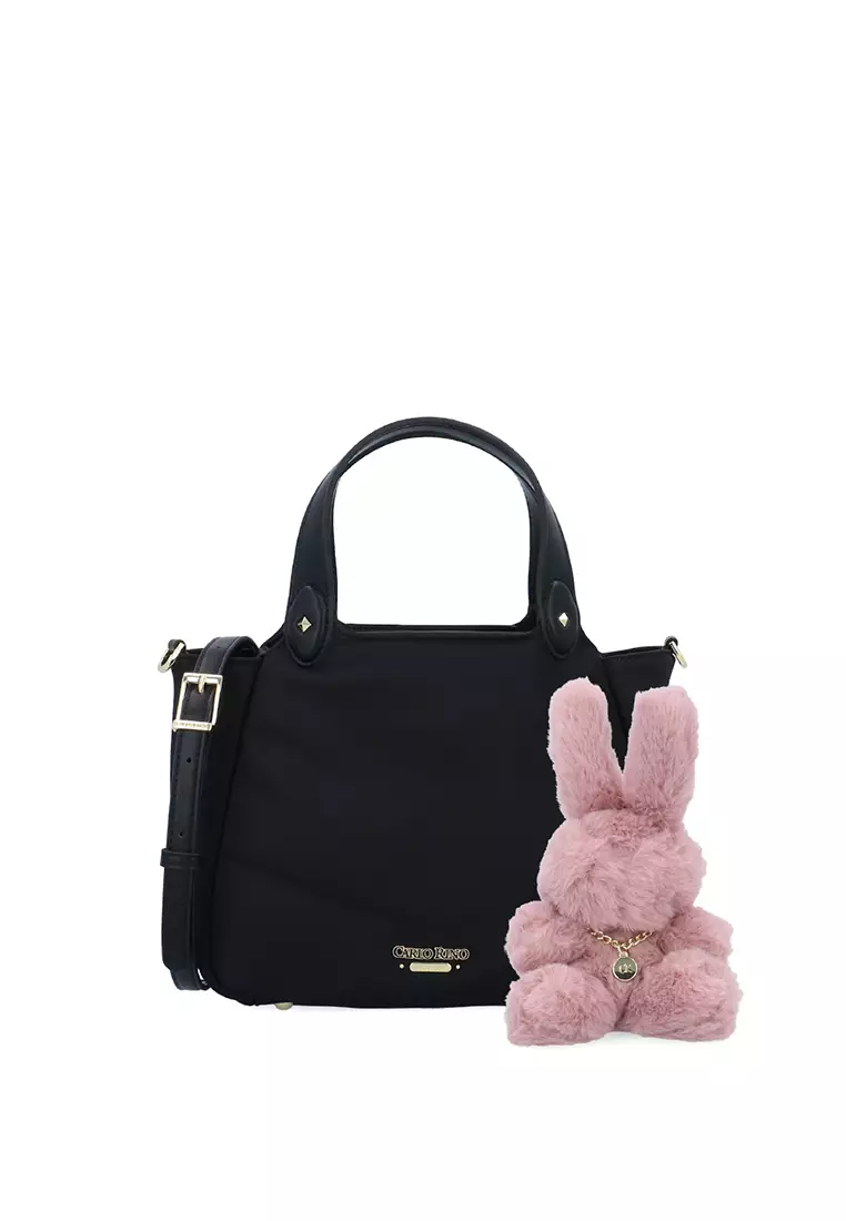 Buy Carlo Rino Cuddly Nylon Handbag M - Black 2026 Online | ZALORA