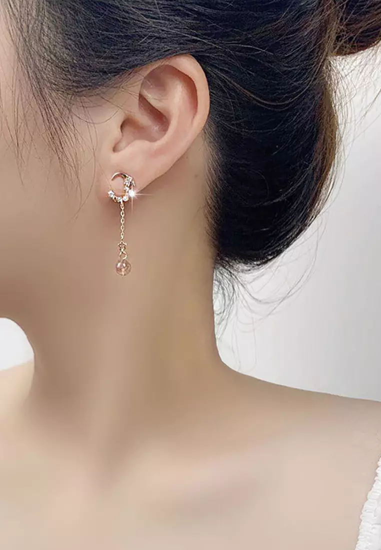 Asymmetrical earrings korean hot sale