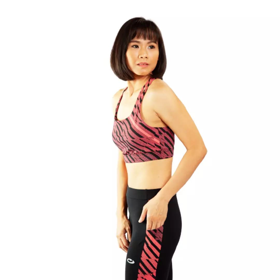 Bra Olahraga Wanita  Sport Bra Racer Back Print