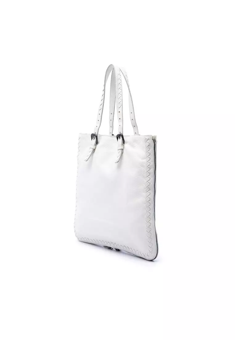 Pre-Loved Bottega Veneta Intrecciato Trimmed Cervo Zip Around Expandable Tote