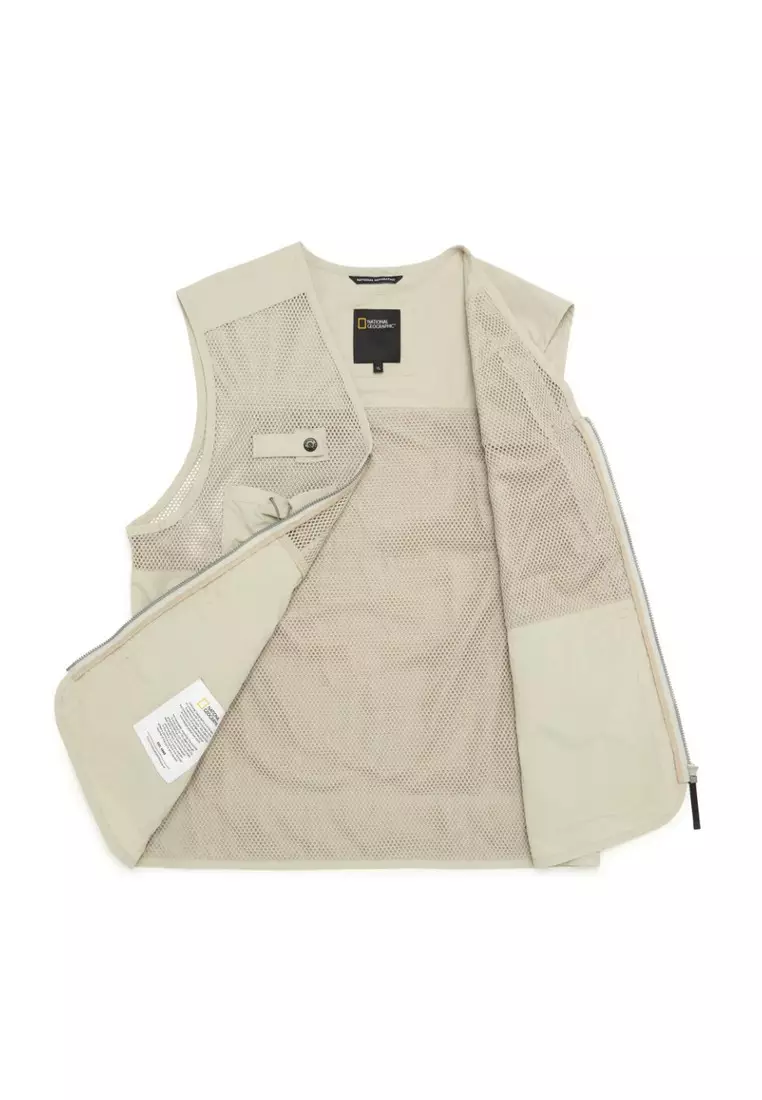 男裝網狀透氣V領背心外套