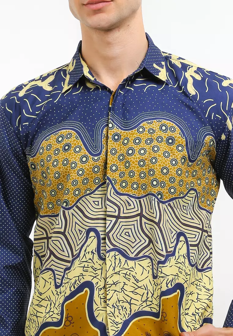 Mahasura Kemeja Batik Exclusive Premium Pria Casual Modern Lengan Panjang