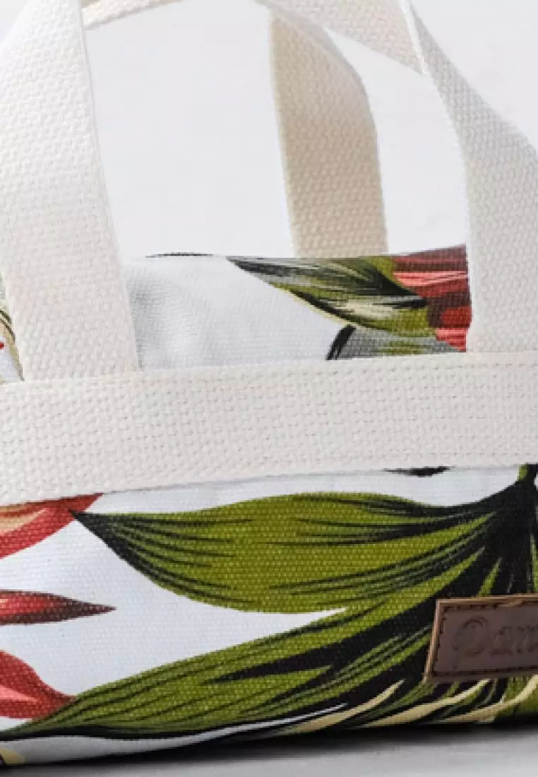 Pamole Pouch Kosmetik Bahan Kanvas Penutup Resleting - PMU Trop Merah