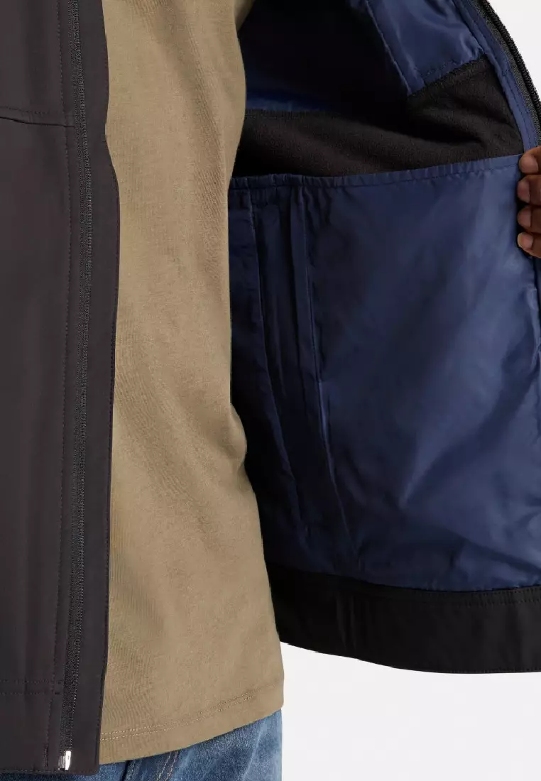 男款防風全拉鍊軟殼外套