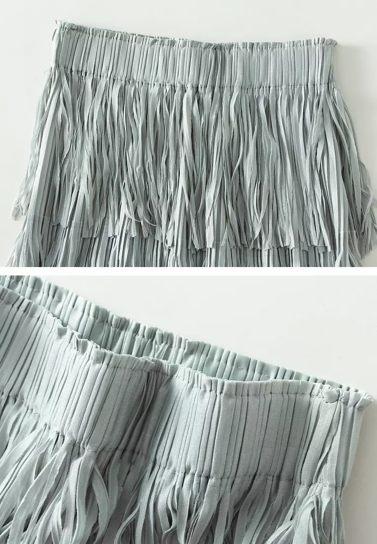 Tassel Tulle Tiered Skirt AF0666