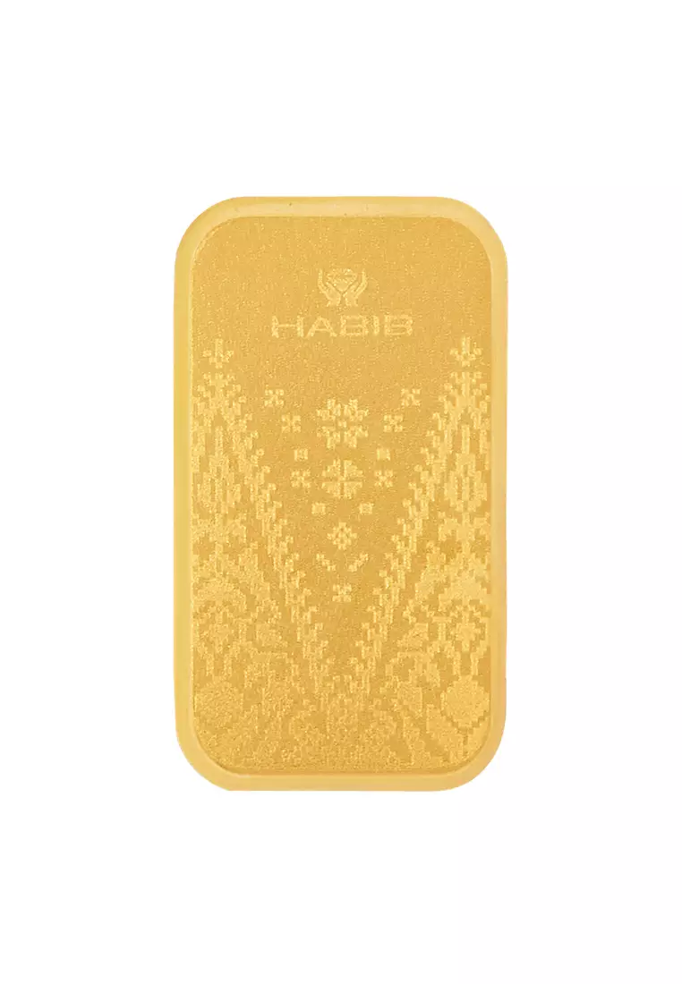HABIB 1g 999.9 Gold Bar (Songket Collection)  - Manufactured by LBMA Goods Delivery Refiner