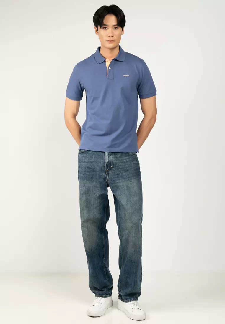 Contrast Pique Polo Shirt