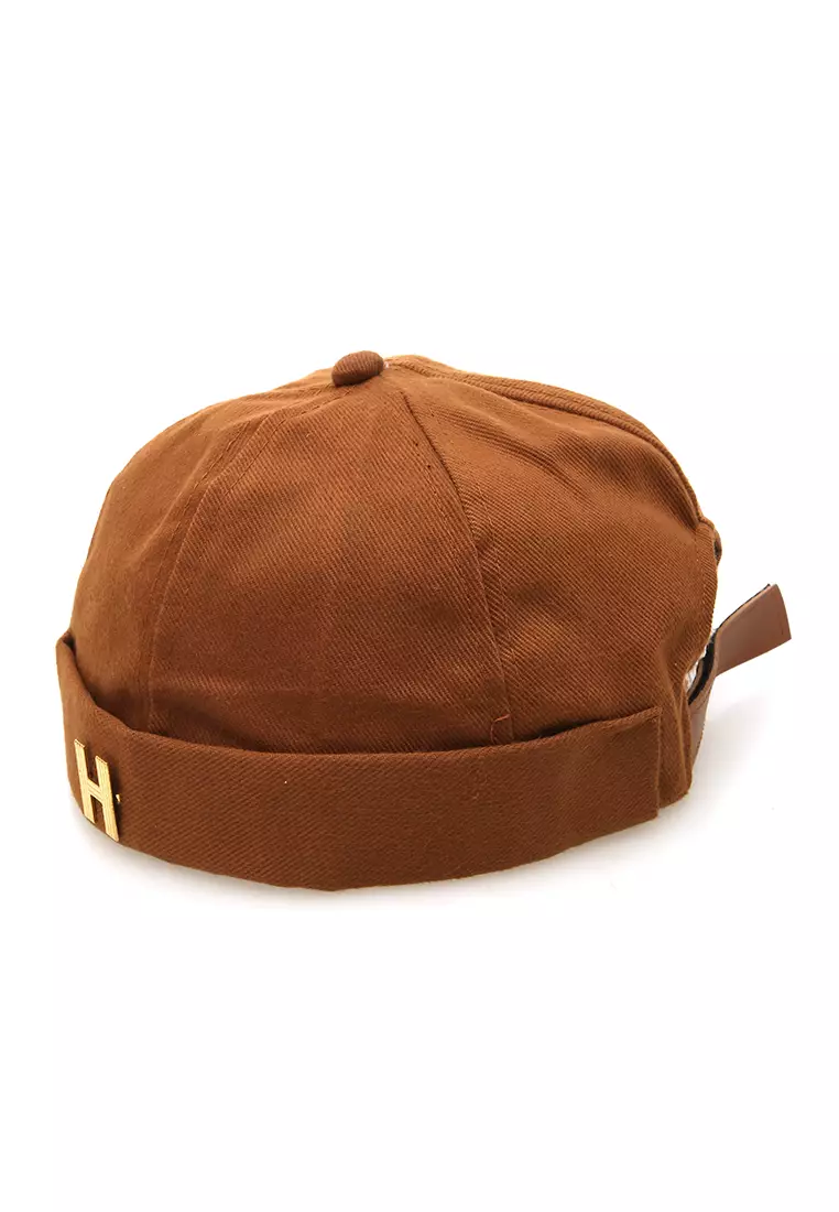 Kai Topi Peci Miki Hat Polos Pria Wanita Uniqe Design Material Cotton ORIGINAL - Caramel
