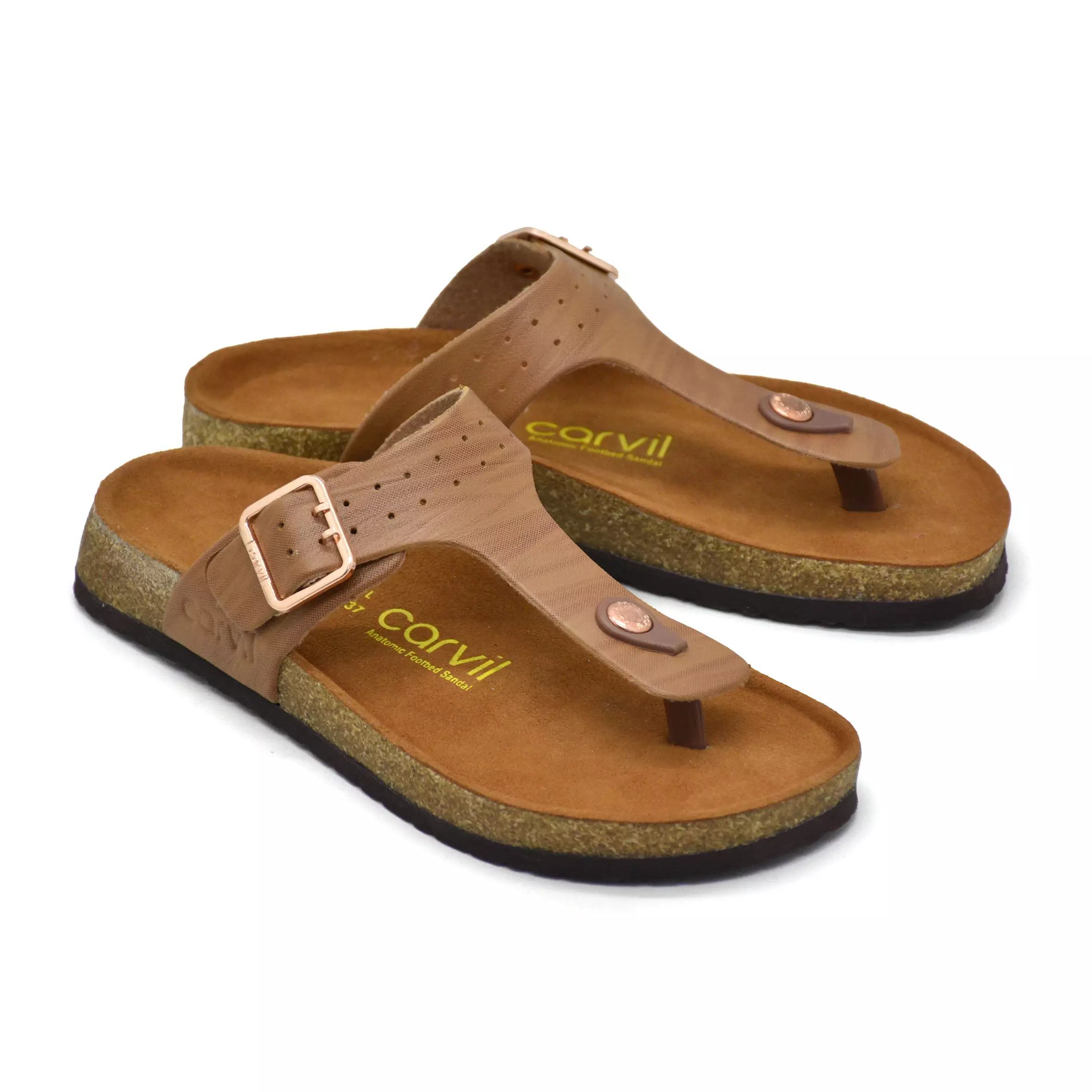 Carvil Sandal Wanita Oslo-01 L Tan