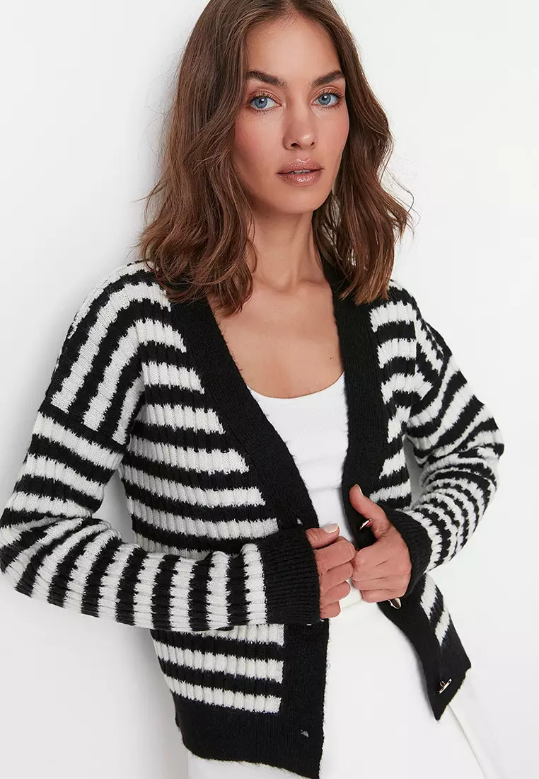 Striped Knitwear Cardigan