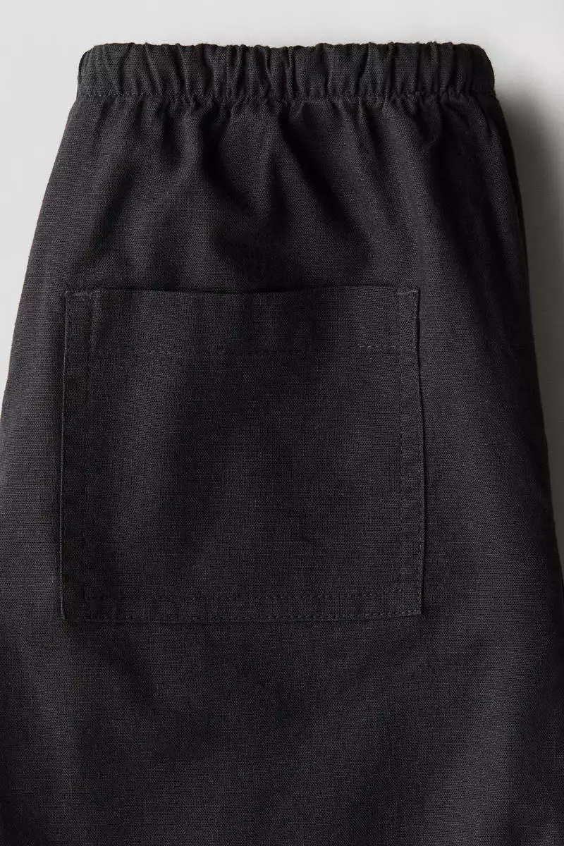 Linen-blend trousers