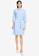 G2000 blue Rayon Collared Shift Dress with Roll-Up 56A72AA62B6D07GS_3