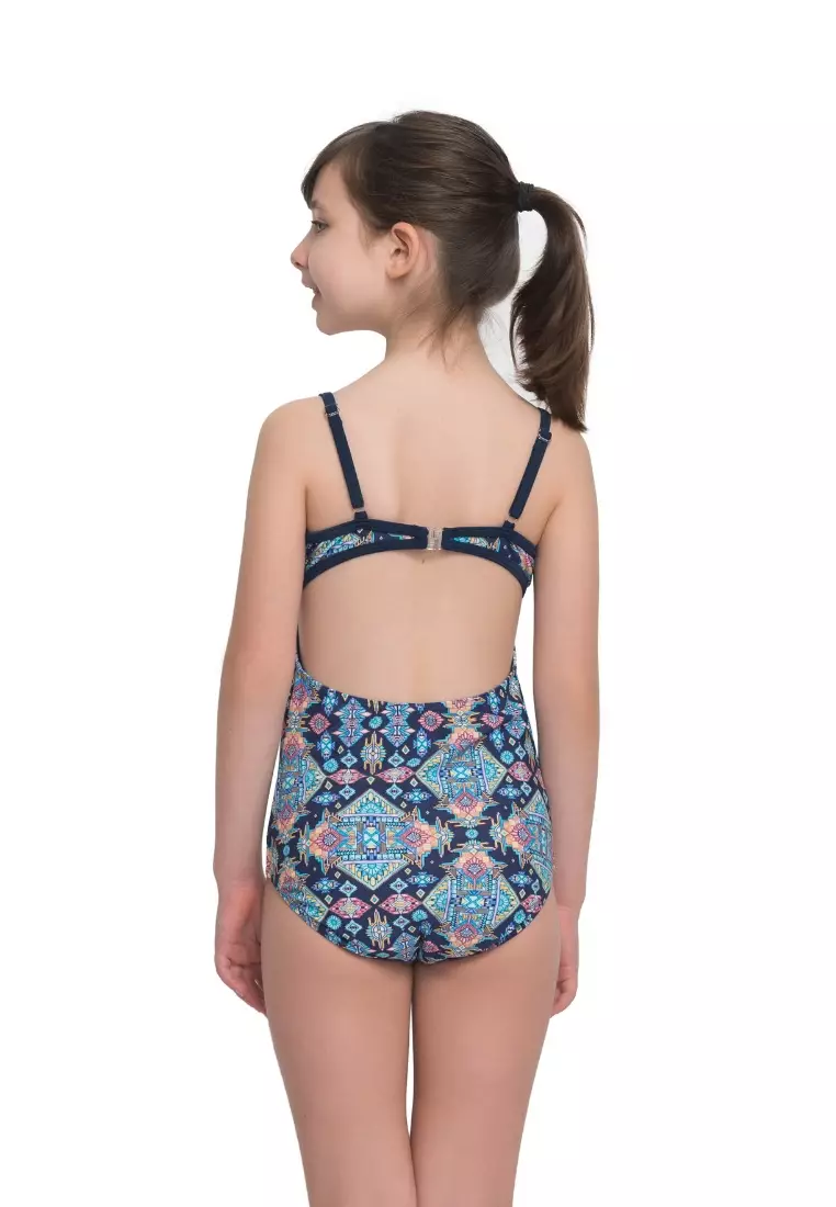 Sunseeker Girl Mosaic Navy Swimsuit