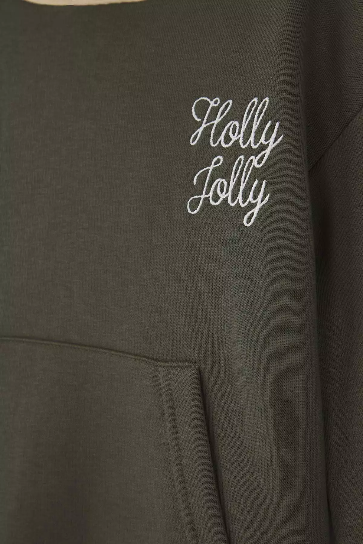 Slogan Print Hooded Oversize Knitted Boys' Sweatshirt