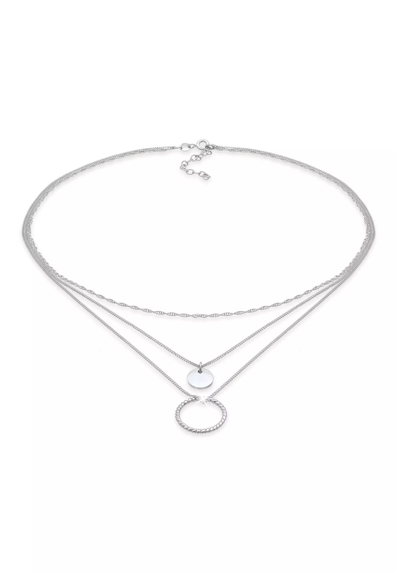 Necklace Layer Circle Twisted Timeless Trend Blogger