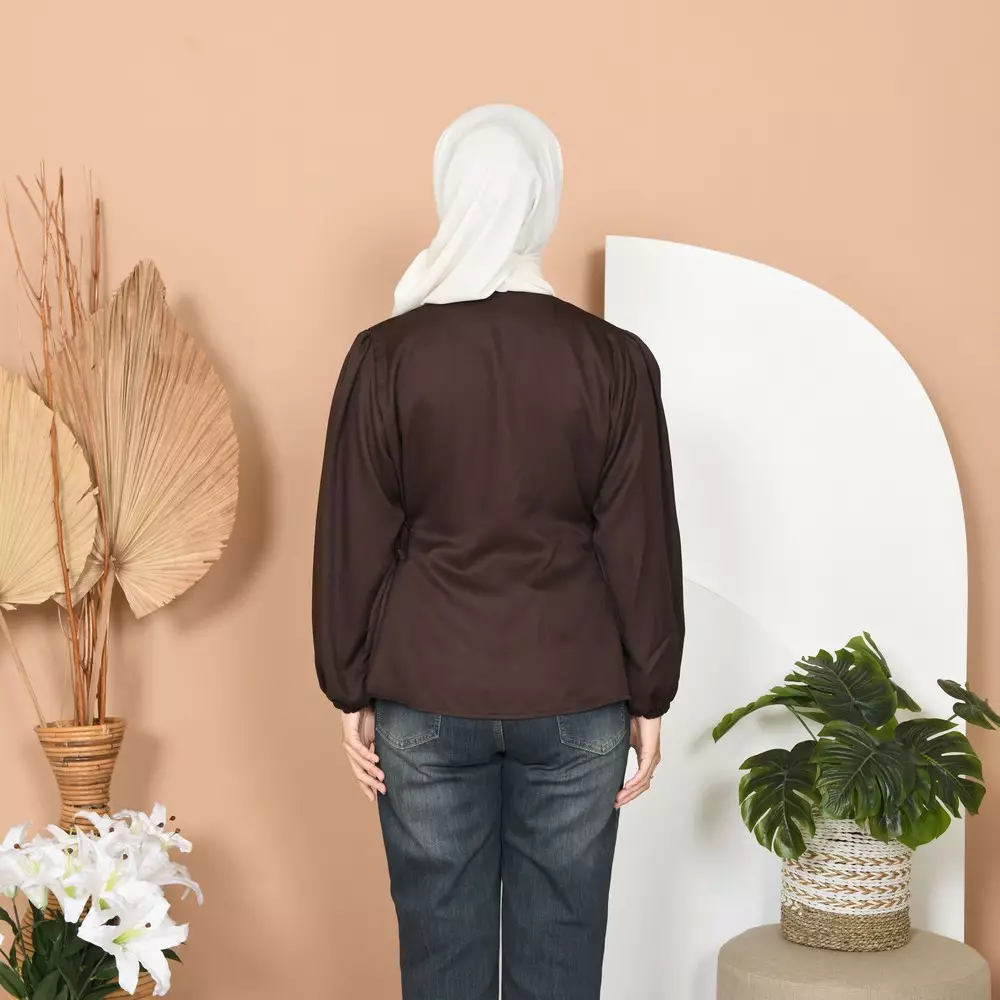 Shabira Blouse - Coffee M20040 R79S2