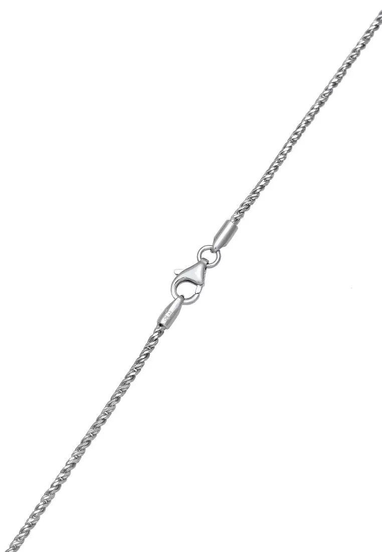 EXCLUSIVE Kalung Perhiasan Perak 925 Pria Basic Twisted Cord Fine