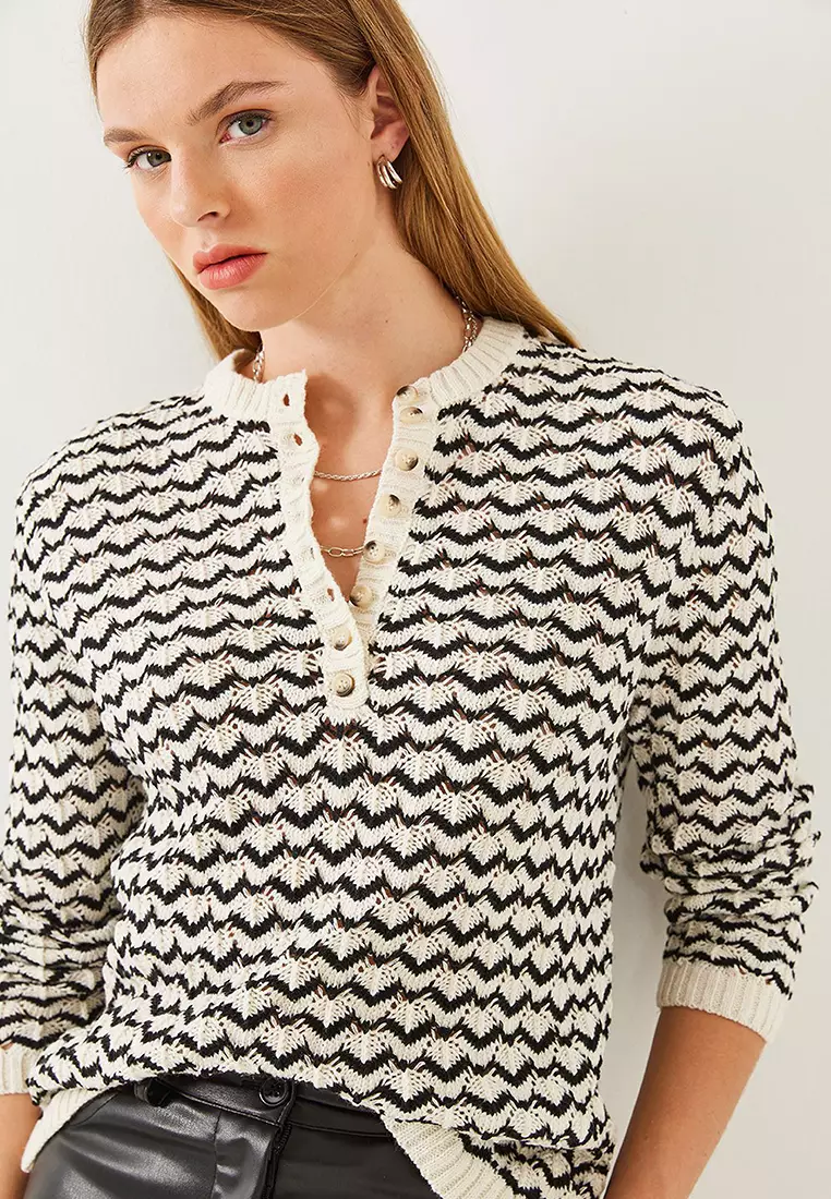 Women's Striped Plaid Knitwear Sweater 20246261