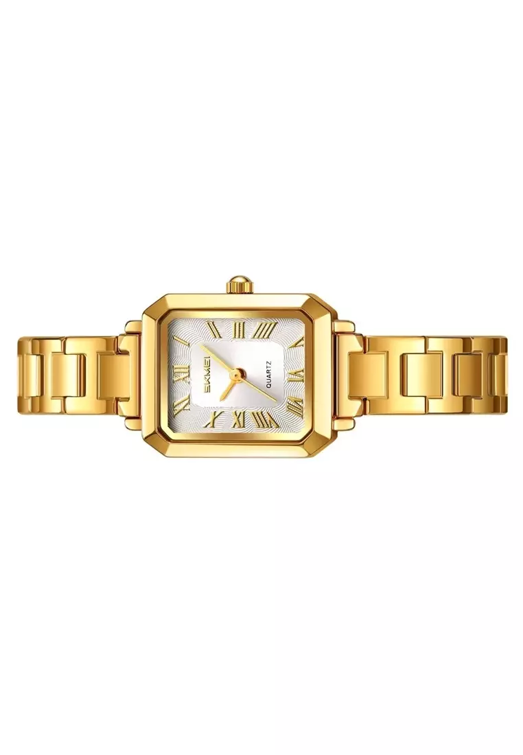 Jam Tangan Wanita Analog 2582 Tali Stainless ORIGINAL - Gold Silver