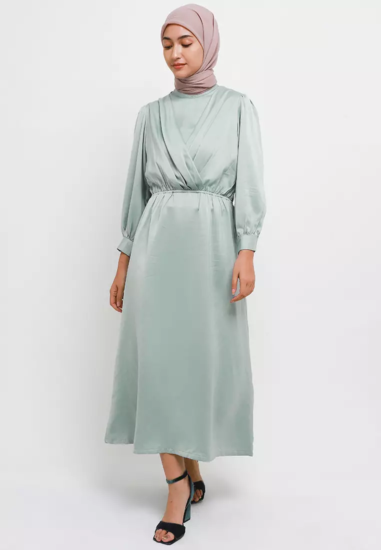 MFMW Majesty Dress Gamis Satin Hijau