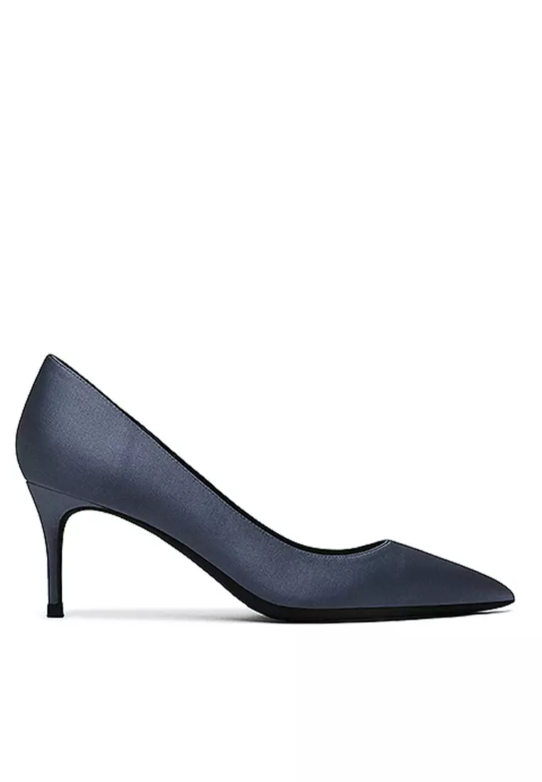 6CM Silk Fabrics Pointed High Heel Shoes HZL163