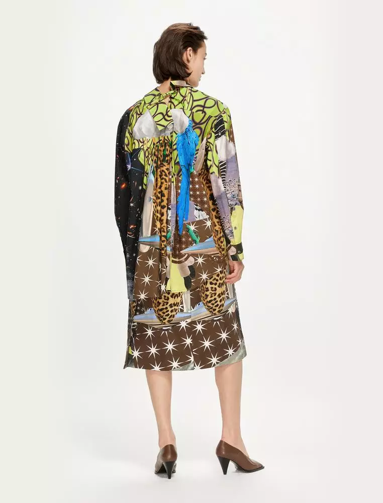 Printed A-Line Skirt