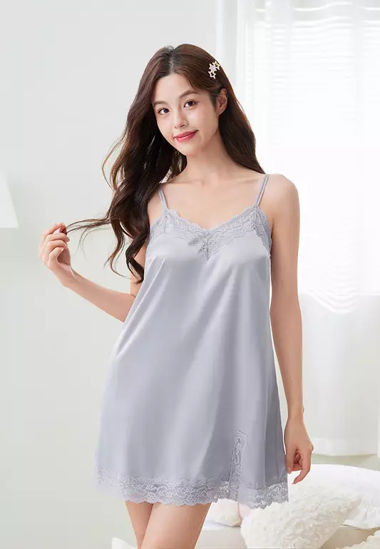 JAEL SATIN SLIP DRESS FOR WOMAN GIRL HW09619