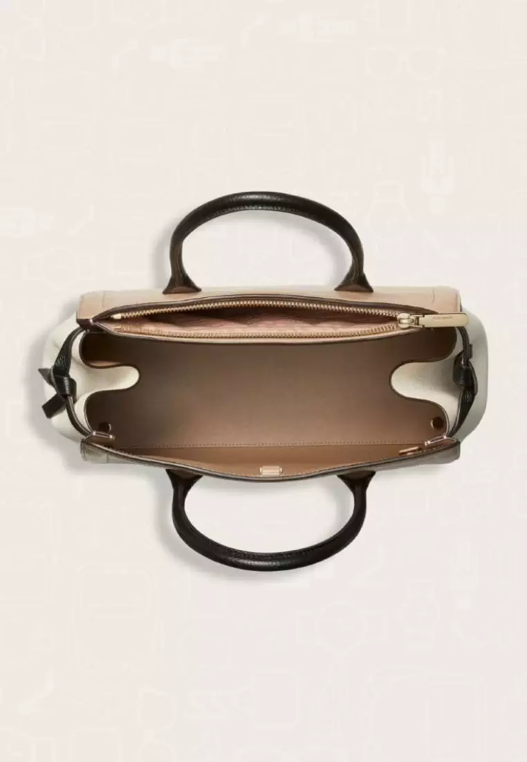 Kate Spade Knott Colorblocked Large Satchel Kraft Paper Multi