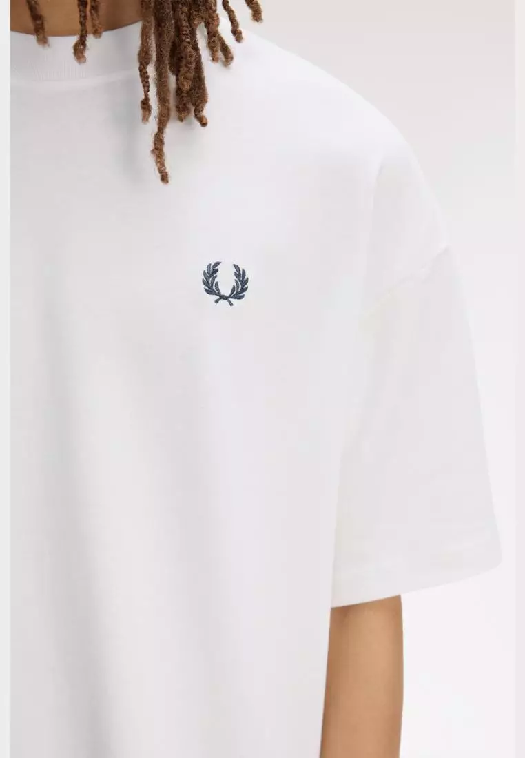 Fred Perry M2474 Back Print Laurel Wreath T-Shirt (Snow White) 