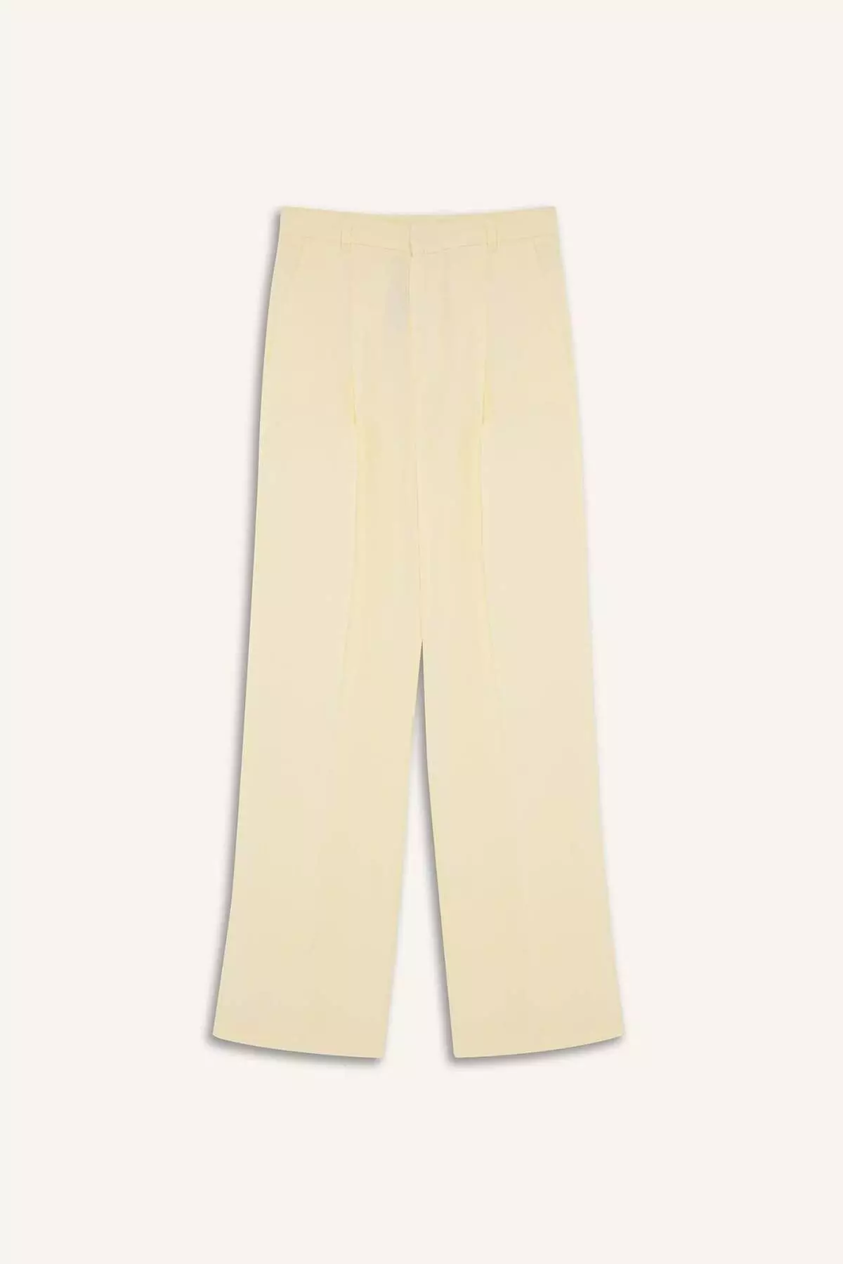 Straight Fit Linen Fabric Palazzo Pants High Waist Long Length F0112Ax25Sm
