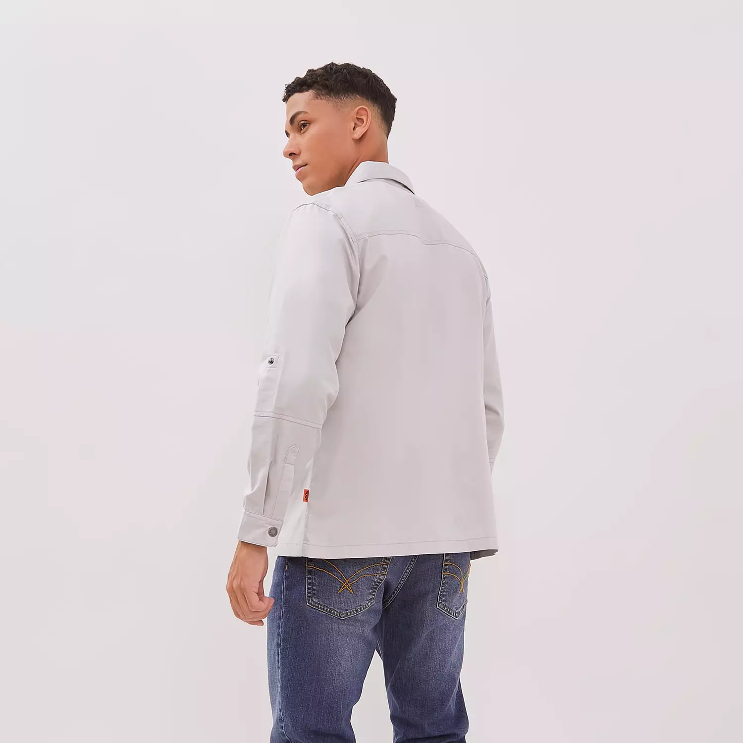 DUST Shirt Jacket Unisex Riku Light Grey TENCEL™  (D.6201-U)