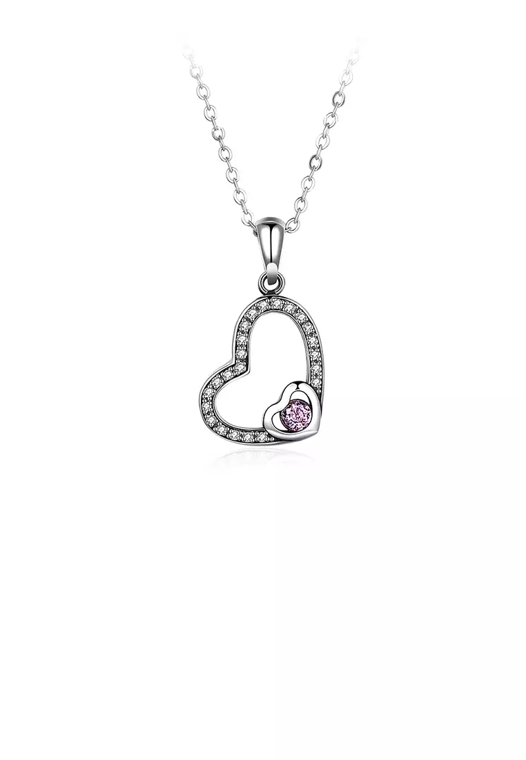 Buy Glamorousky 925 Sterling Silver Simple Elegant Romantic Heart
