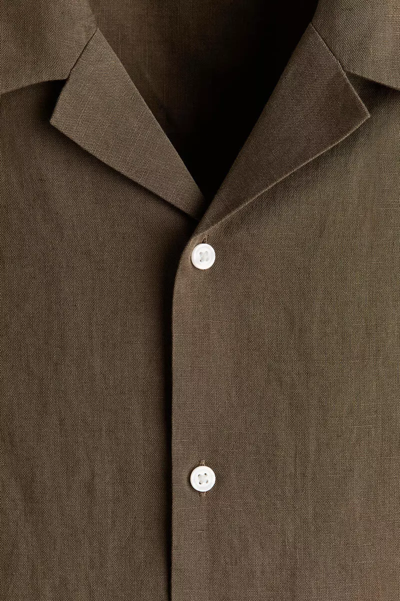 Relaxed Fit Linen-blend resort shirt