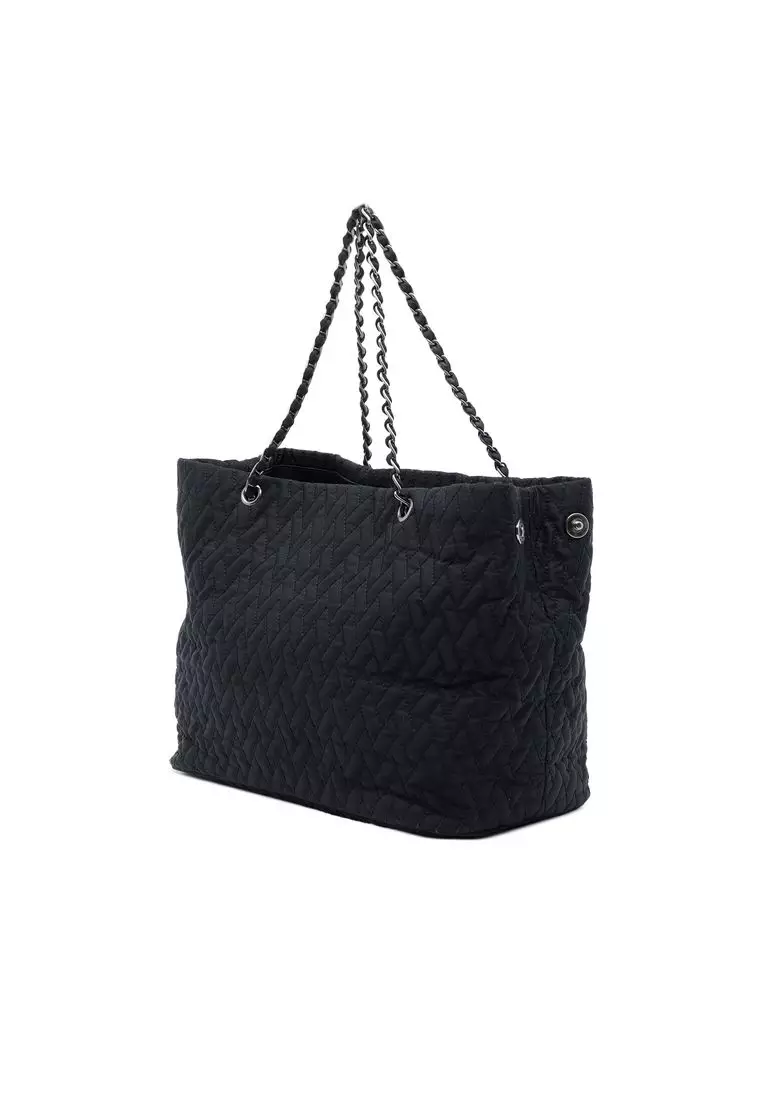 Pre-Loved Prada Impuntu Tessuto Chain Tote