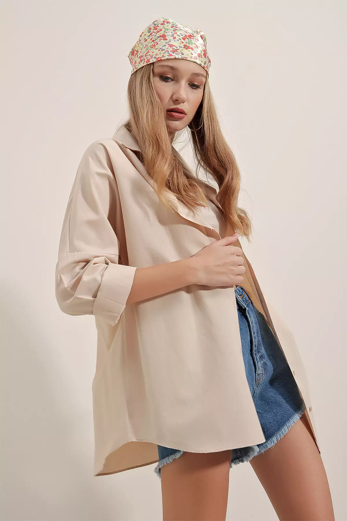 Oversized Long Basic Shirt