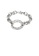 Glamorousky silver Fashion Personality 316L Stainless Steel Roman Numeral Hollow Circle Bracelet 84A49ACE67A40BGS_1
