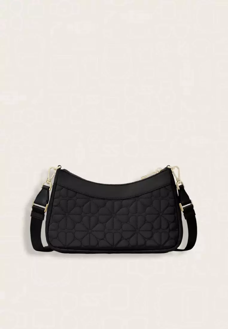 Kate Spade Spade Flower Quilted Medium Convertible Crossbody Black