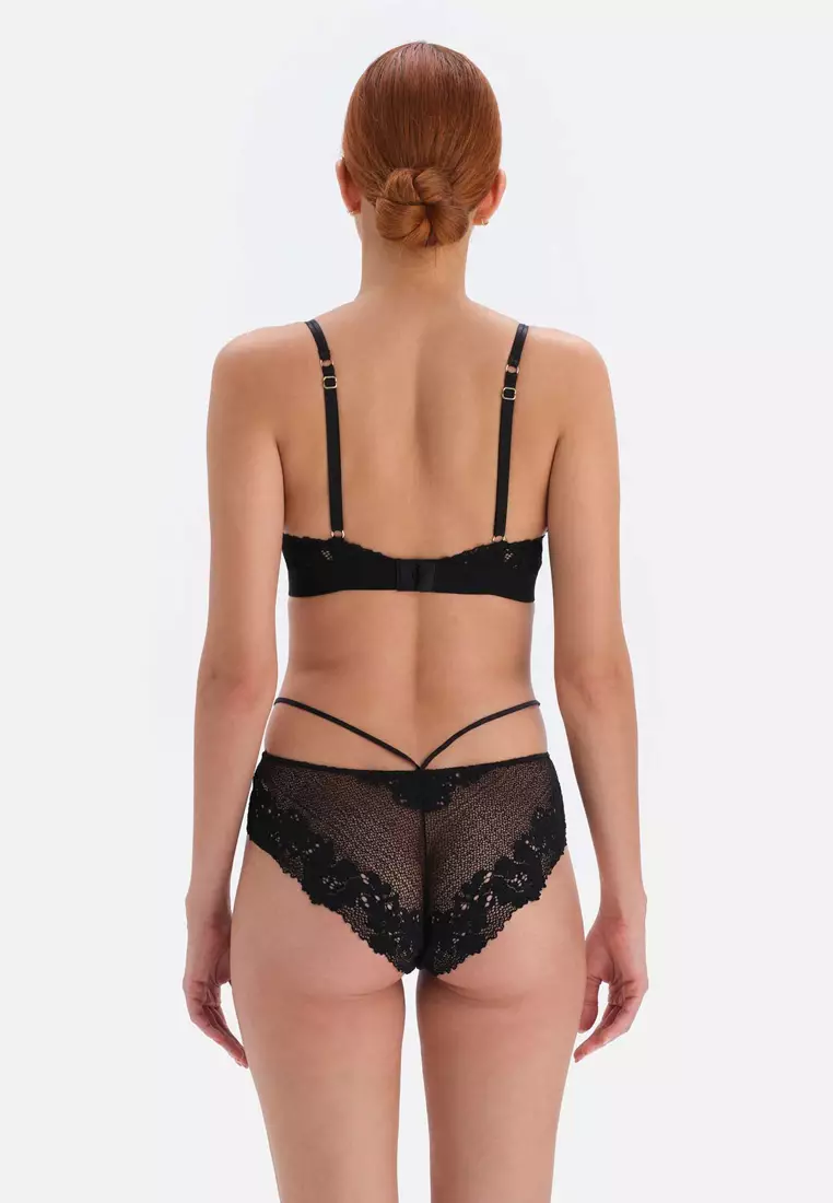 Buy DAGİ Black Corded Panty, Regular Fit, Underwear for Women 2024 Online