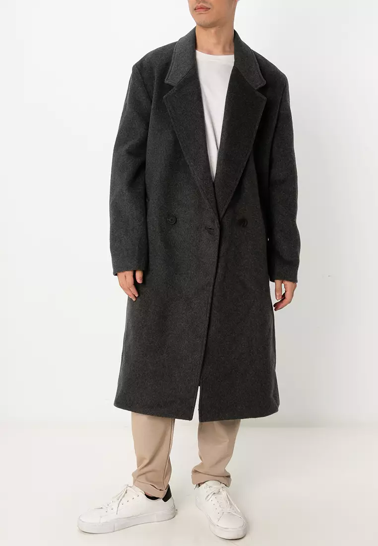 Zara masculine double breasted coat shop