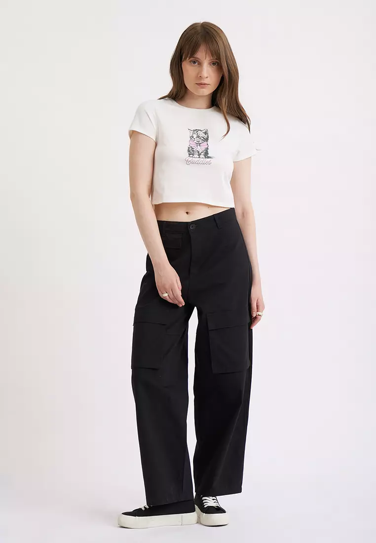 Cargo wide leg pants discount