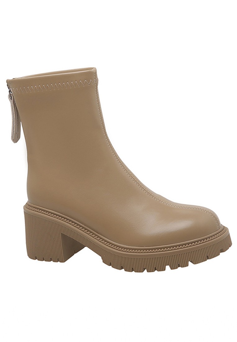 Platform Microfiber Leathers Zipper Boots TLD8005-1