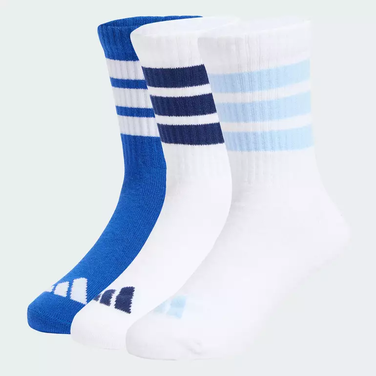 Lifestyle Ribbed Socks 3 Pairs Kids Unisex White JD1348