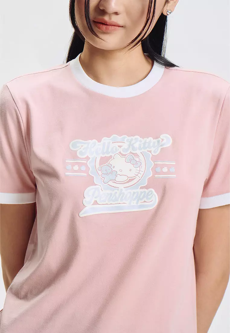  Hello Kitty Relaxed Ringer Graphic T-shirt