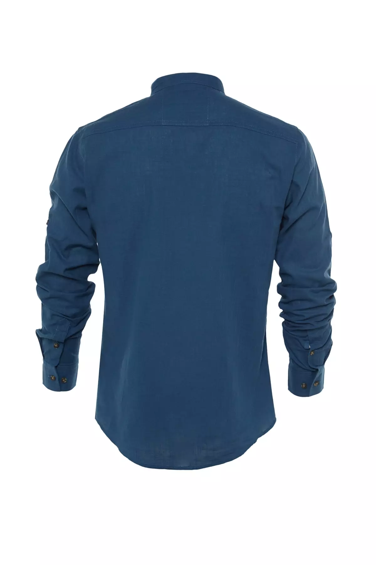 Slim Fit Grandad Collar Shirt