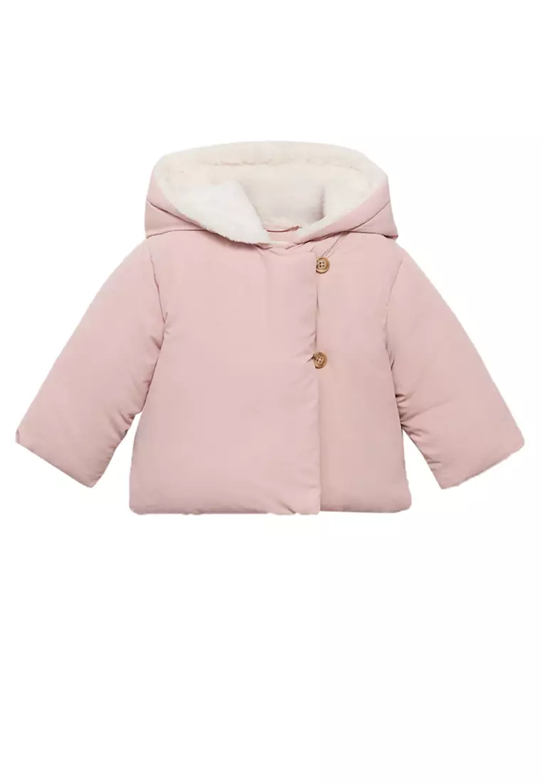 Anorak Jacket With Shearling-Effect Hood